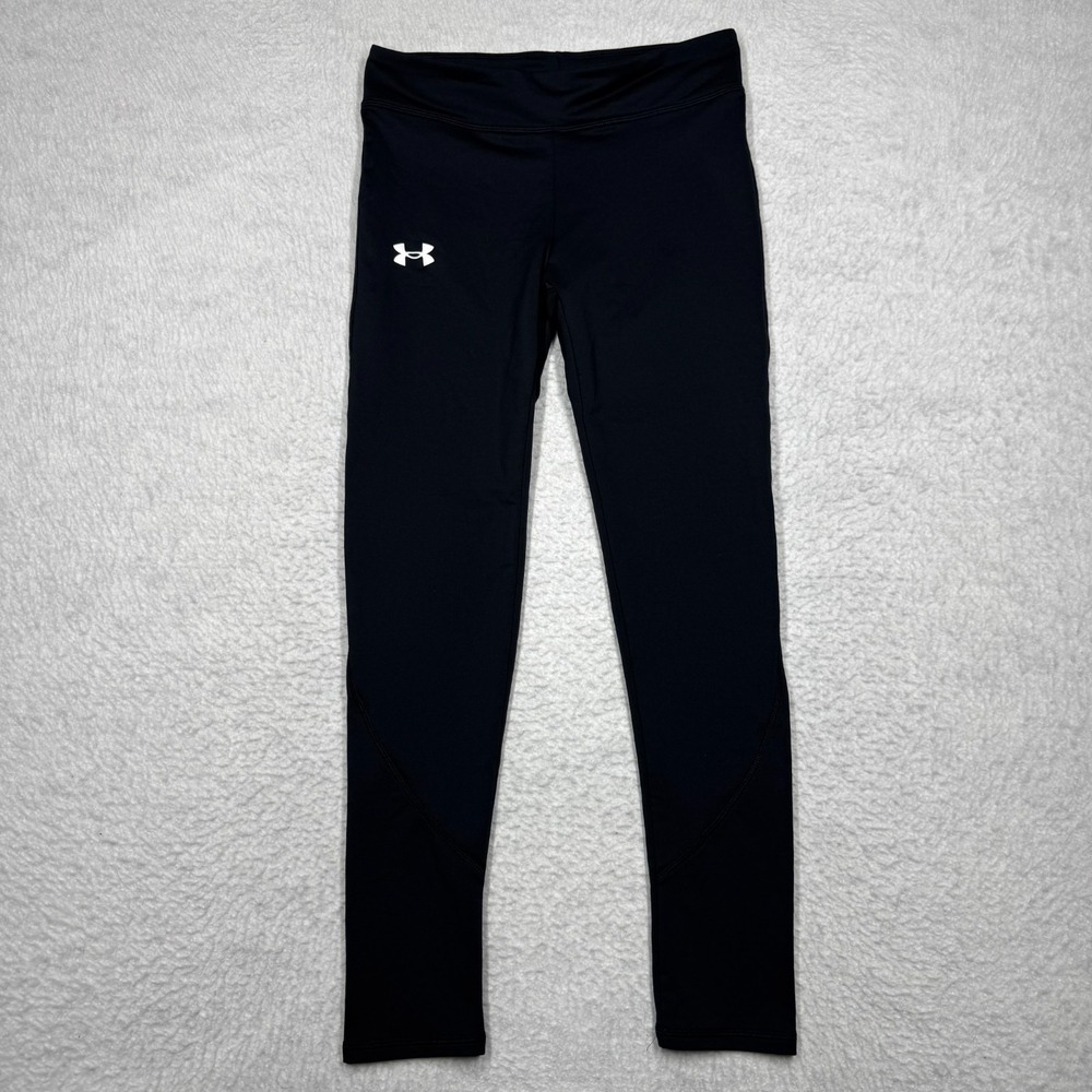 Under Armour Mid Waist Black Athletic Pants Leggings Women's Size Medium